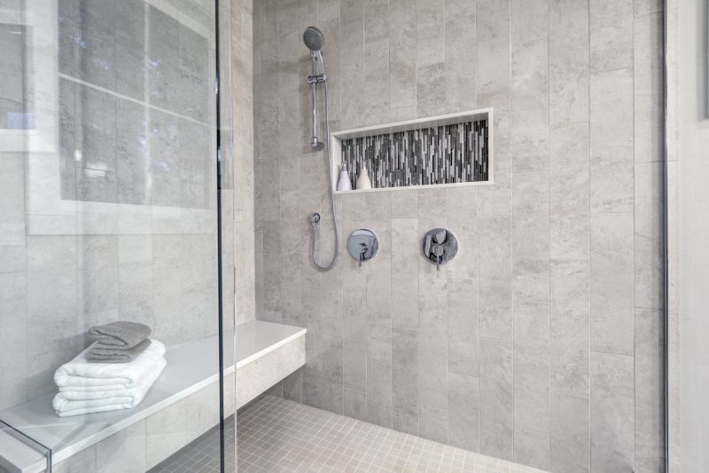 Tile Shower with Modern Fixtures